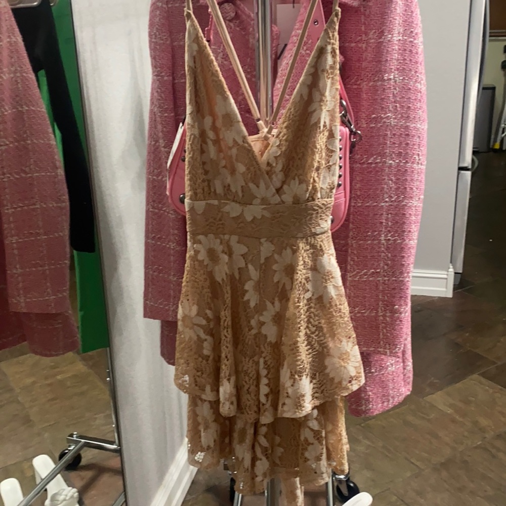 Pale pink romper with flowers!
